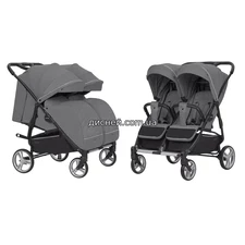 Коляска прогулочная Carrello Connect CRL-5502 Rock Gray, для двойни